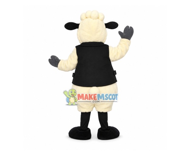 Thoughtful Sheep Manager Mascot Soft Costume Thoughtful Sheep Manager Mascot Soft Costume