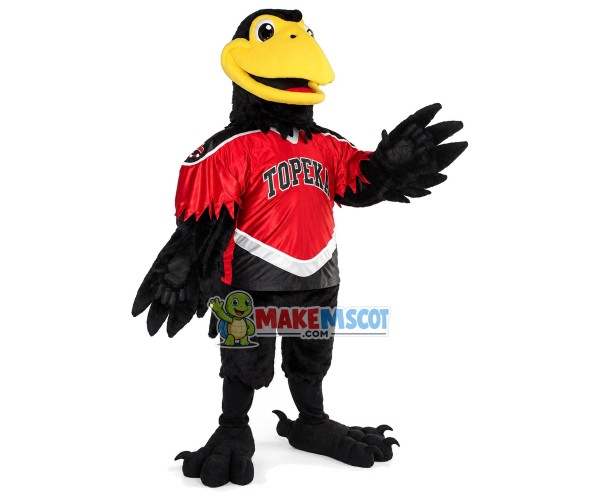 Strict Mayor of Crow Mascot Costume Strict Mayor of Crow Mascot Costume