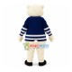 Confident White Bear of Hockey Team Mascot Costume Confident White Bear of Hockey Team Mascot Costume