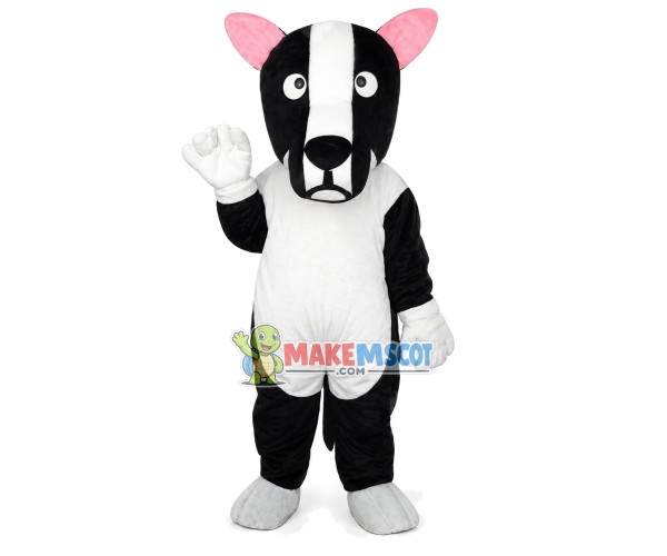 Black & White Dog Adult Mascot Costume Black & White Dog Adult Mascot Costume