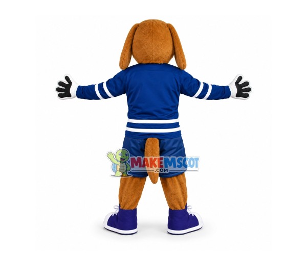 Elated Brown Dog Mascot Adult Costume Elated Brown Dog Mascot Adult Costume