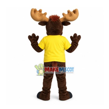 Green Eyes Moose of Travel Agency Mascot Costume