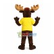 Green Eyes Moose of Travel Agency Mascot Costume Green Eyes Moose of Travel Agency Mascot Costume