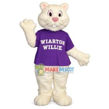White Plush Groundhog Mascot Costume For Festival White Plush Groundhog Mascot Costume For Festival