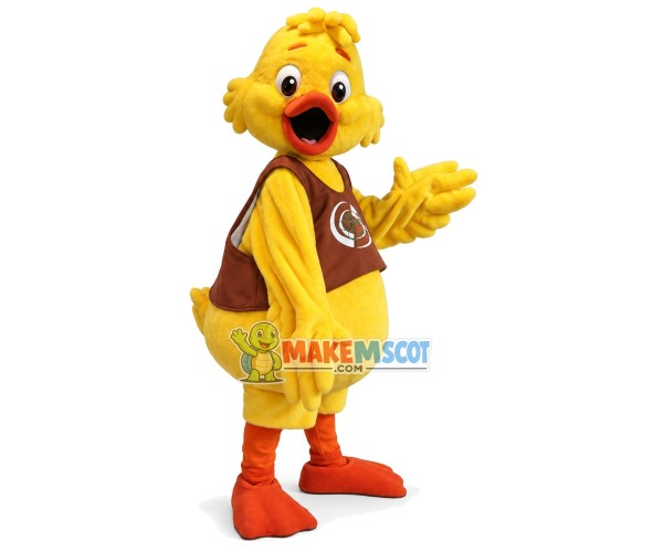 Surprised Community Duck Mascot Costume Surprised Community Duck Mascot Costume