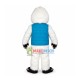 Long-haired Ape Wearing Down Vest Mascot Costume Long-haired Ape Wearing Down Vest Mascot Costume