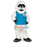 Long-haired Ape Wearing Down Vest Mascot Costume