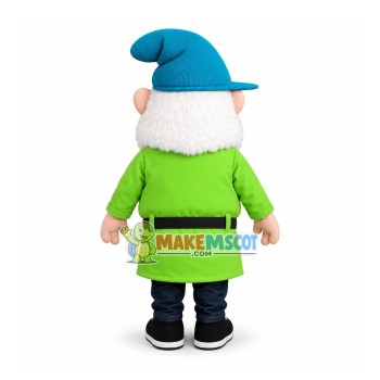 Serious Green Dwarf Mascot Costume Serious Green Dwarf Mascot Costume