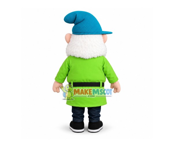 Serious Green Dwarf Mascot Costume Serious Green Dwarf Mascot Costume