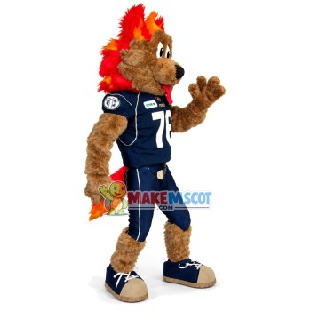 Competition Player Dog With Red Hair Mascot Costume Competition Player Dog With Red Hair Mascot Costume