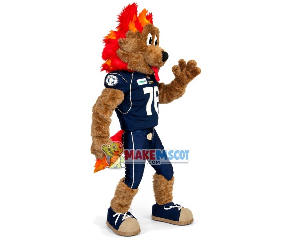 Competition Player Dog With Red Hair Mascot Costume Competition Player Dog With Red Hair Mascot Costume