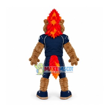Competition Player Dog With Red Hair Mascot Costume