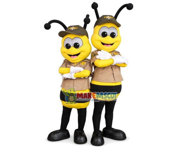 One Pair of Inspector Bees Mascot Costume One Pair of Inspector Bees Mascot Costume