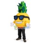 Fancy Cartoon Pineapple With Sunglasses Mascot Costume