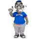 Playing Sport Gray Elephant Mascot Costume Playing Sport Gray Elephant Mascot Costume