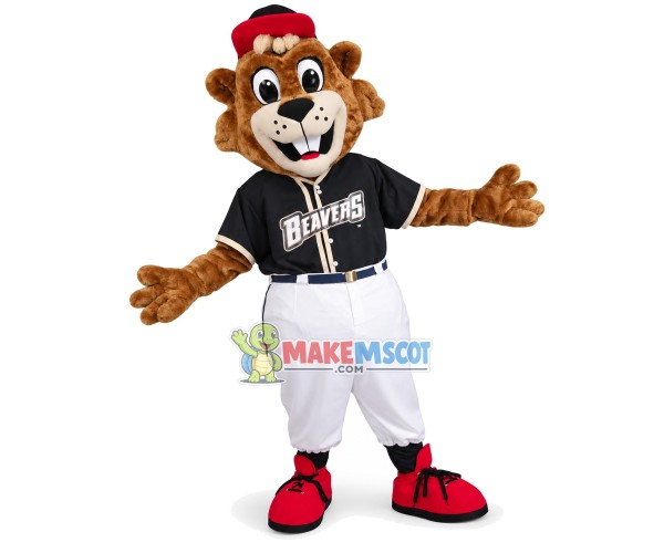 College Beaver In The Casual Outfit Mascot Costume College Beaver In The Casual Outfit Mascot Costume