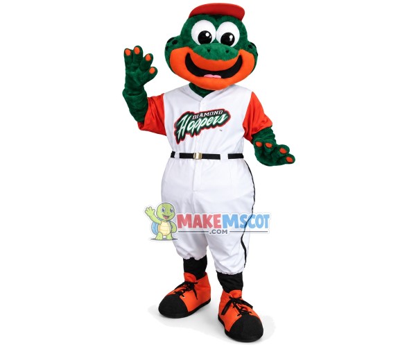 Green & Orange Dragon With Tunic Jumpsuit Mascot Costume Green & Orange Dragon With Tunic Jumpsuit Mascot Costume