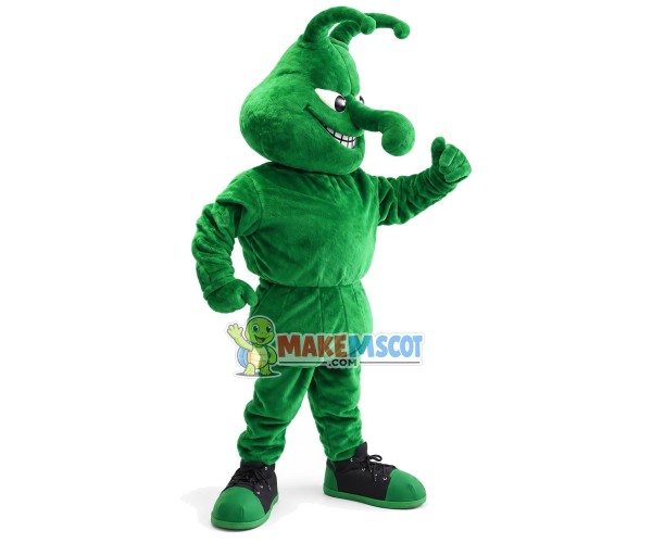 Whole Green Alien With Long Nose Mascot Costume