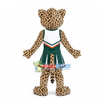 Cheerleader Leopard Mascot Costume of The University Cheerleader Leopard Mascot Costume of The University
