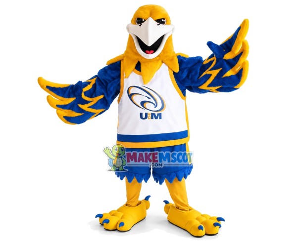 The University Energetic Blue Eagle Mascot Costume