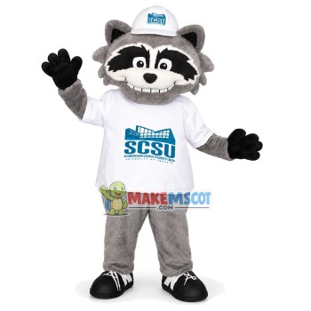 Academic Raccoon Mascot Costume For University