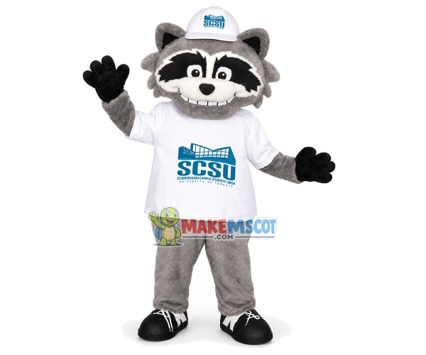 Academic Raccoon Mascot Costume For University Academic Raccoon Mascot Costume For University