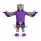 Adult Flying Eagle With Purple Shirt Mascot Costume Adult Flying Eagle With Purple Shirt Mascot Costume