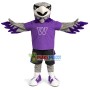 Adult Flying Eagle With Purple Shirt Mascot Costume