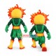 Fierce Flame Doll With Muscle Mascot Costume Fierce Flame Doll With Muscle Mascot Costume