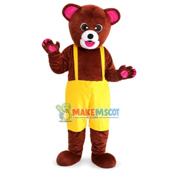 Likable Red Brown Bear Mascot Costume Likable Red Brown Bear Mascot Costume