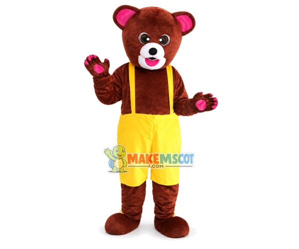 Likable Red Brown Bear Mascot Costume Likable Red Brown Bear Mascot Costume
