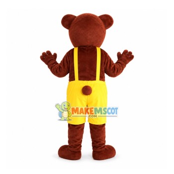 Likable Red Brown Bear Mascot Costume