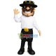 Spanish Bearded Man In Training School Mascot Costume Spanish Bearded Man In Training School Mascot Costume