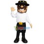 Spanish Bearded Man In Training School Mascot Costume