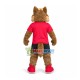 Athlete Brown Wolf Full of Energy Mascot Costume