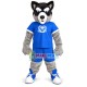 Long Wool Gray Wolf of Noble School Mascot Costume