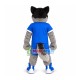 Long Wool Gray Wolf of Noble School Mascot Costume