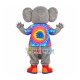 Little Gray Elephant In The Colored Shirt Mascot Costume Little Gray Elephant In The Colored Shirt Mascot Costume
