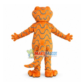 Fancy Orange Texture Frog Mascot Costume Fancy Orange Texture Frog Mascot Costume
