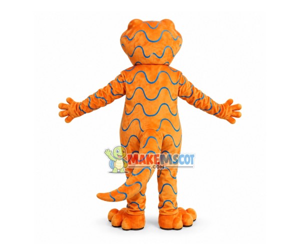 Fancy Orange Texture Frog Mascot Costume Fancy Orange Texture Frog Mascot Costume