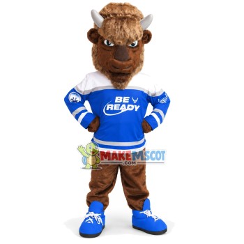 Genial Yak Mascot Costume For Cooperation Project Genial Yak Mascot Costume For Cooperation Project
