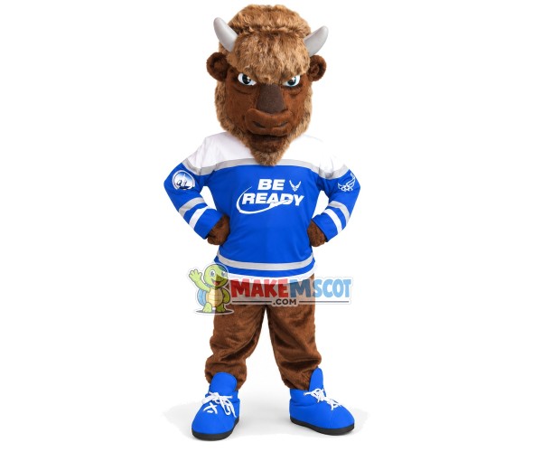 Genial Yak Mascot Costume For Cooperation Project Genial Yak Mascot Costume For Cooperation Project