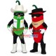 Pair of Funny Thieve Peppers Mascot Costume Pair of Funny Thieve Peppers Mascot Costume