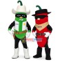 Pair of Funny Thieve Peppers Mascot Costume
