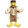 Pilot Eagle With Bulletproof Vest Mascot Costume