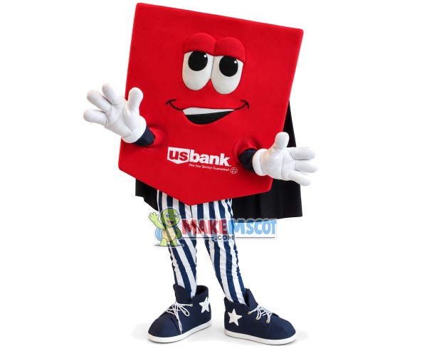 Red Service Window Of Bank Mascot Costume