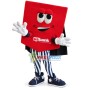 Red Service Window Of Bank Mascot Costume