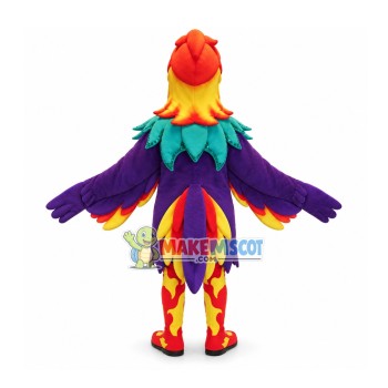 Rare Parrot With Colorful Feathers Mascot Costume Rare Parrot With Colorful Feathers Mascot Costume