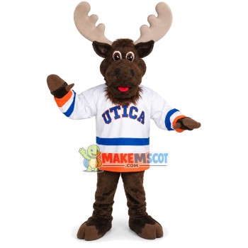 College Moose In The Sport Shirt Mascot Costume College Moose In The Sport Shirt Mascot Costume