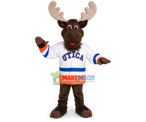 College Moose In The Sport Shirt Mascot Costume